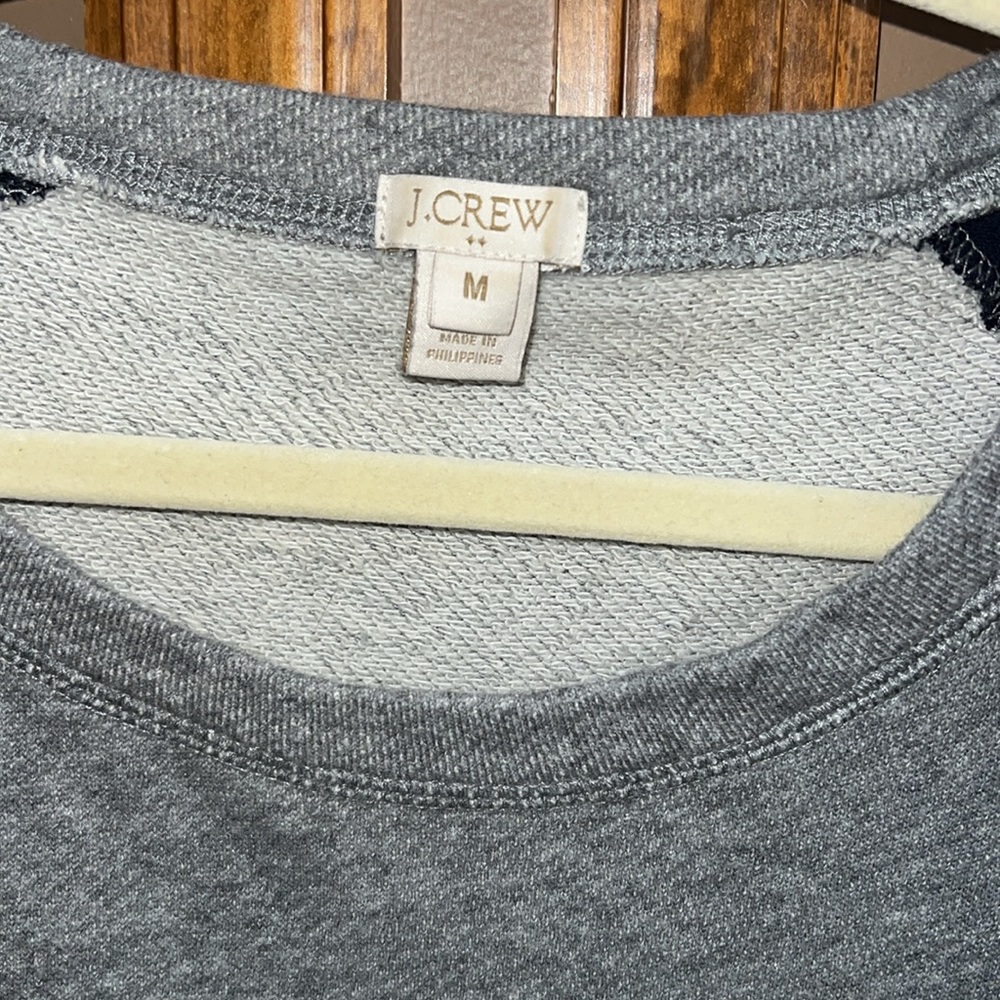 J.Crew Gray Raglan Sleeve Top - Picture 2 of 6